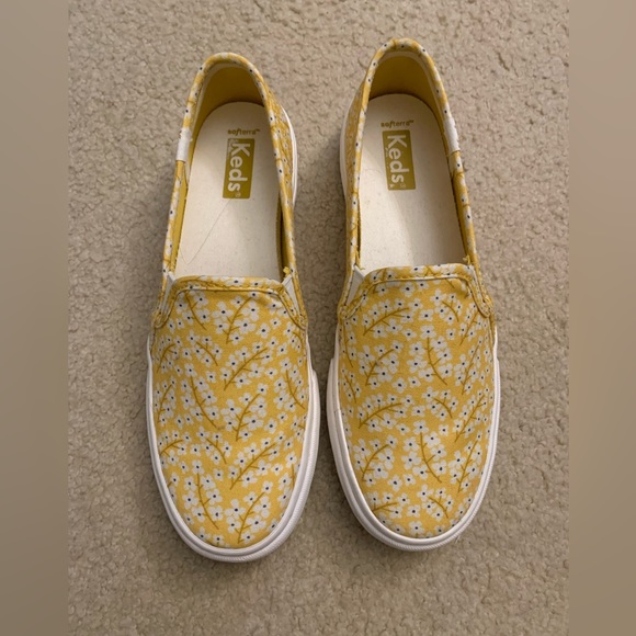 Keds Shoes Keds Double Decker Yellow Floral Print Sneakers Poshmark